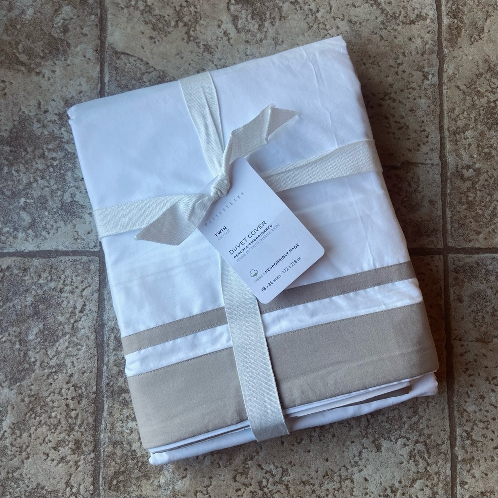 NEW Parker Organic Percale Duvet Cover (Twin) Read Description